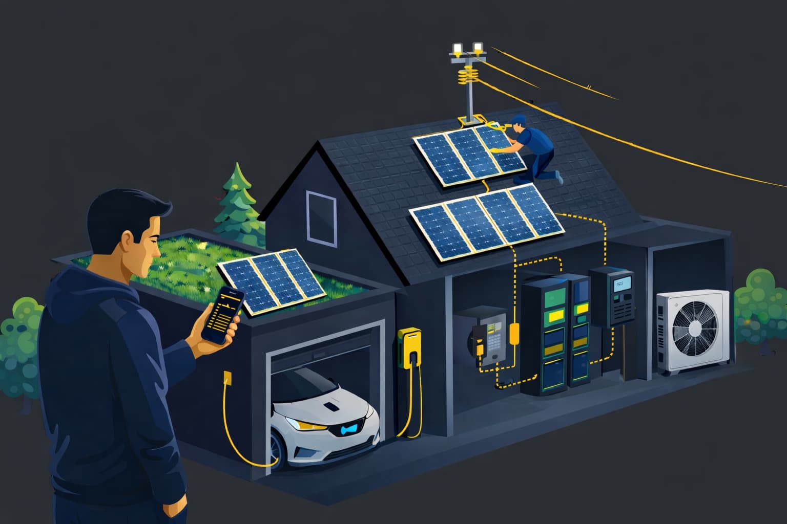 PV Anlage und Peripherie PV Anlage und Peripherie